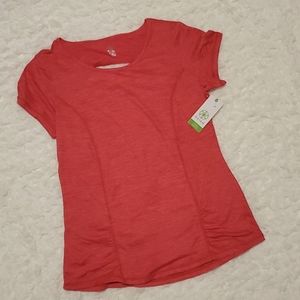 Gaiam Heather Red NWT Short Sleeve Yoga Shirt XL
